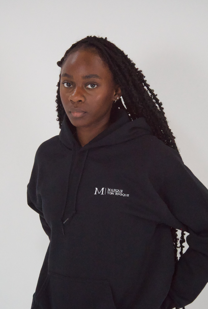 Marque ton époque – Hoodie Minimaliste Noire